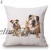 Dog Print Linen Pillow Case Throw Cushion Cover Home Sofa Cafe Decor Natural   282760715396